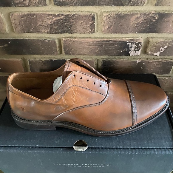 FRYE PAUL BAL OXFORD MEN’S BROWN LEATHER SIZE 12